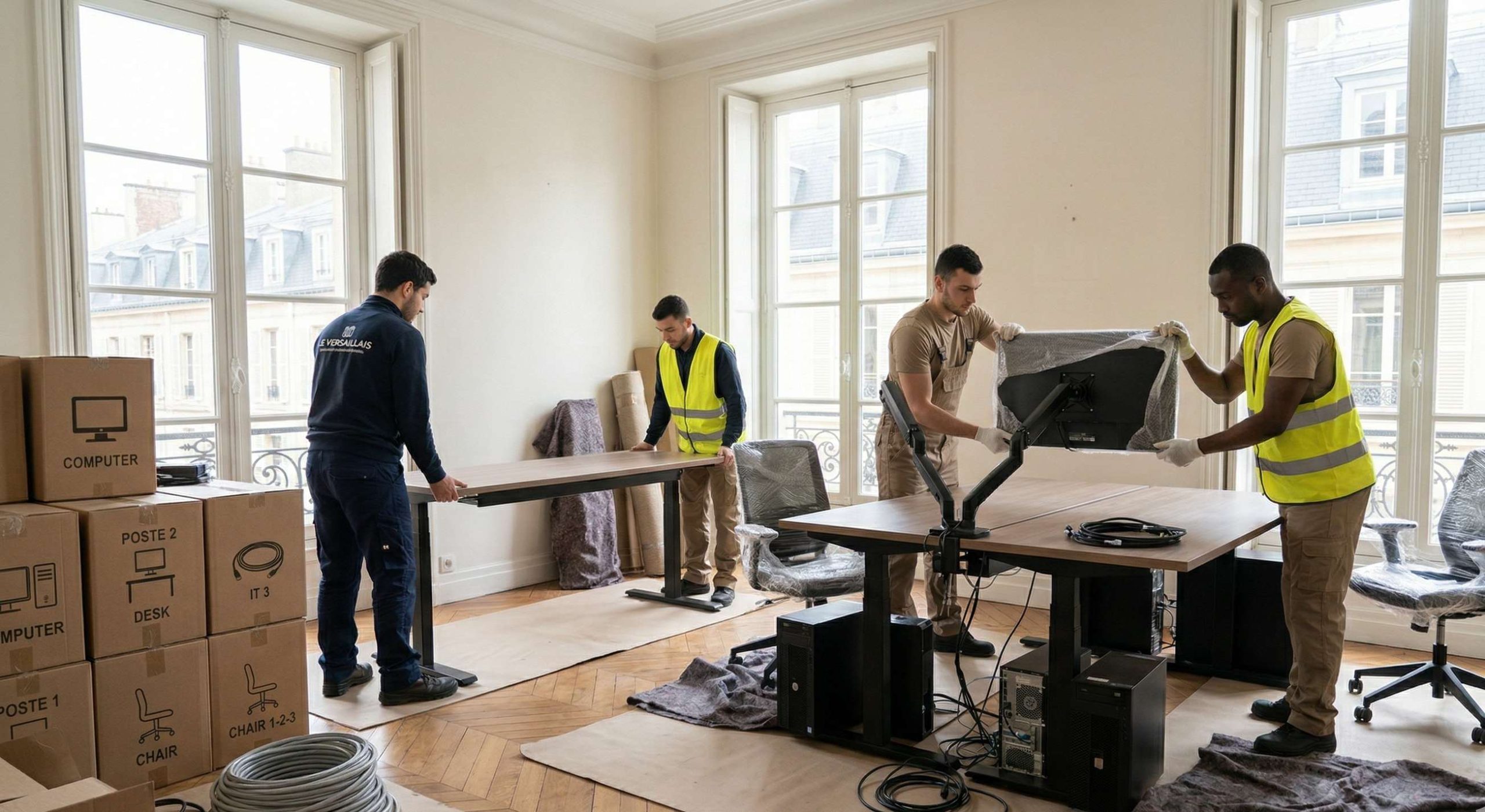 Installation de bureaux après déménagement d’entreprise à Versailles