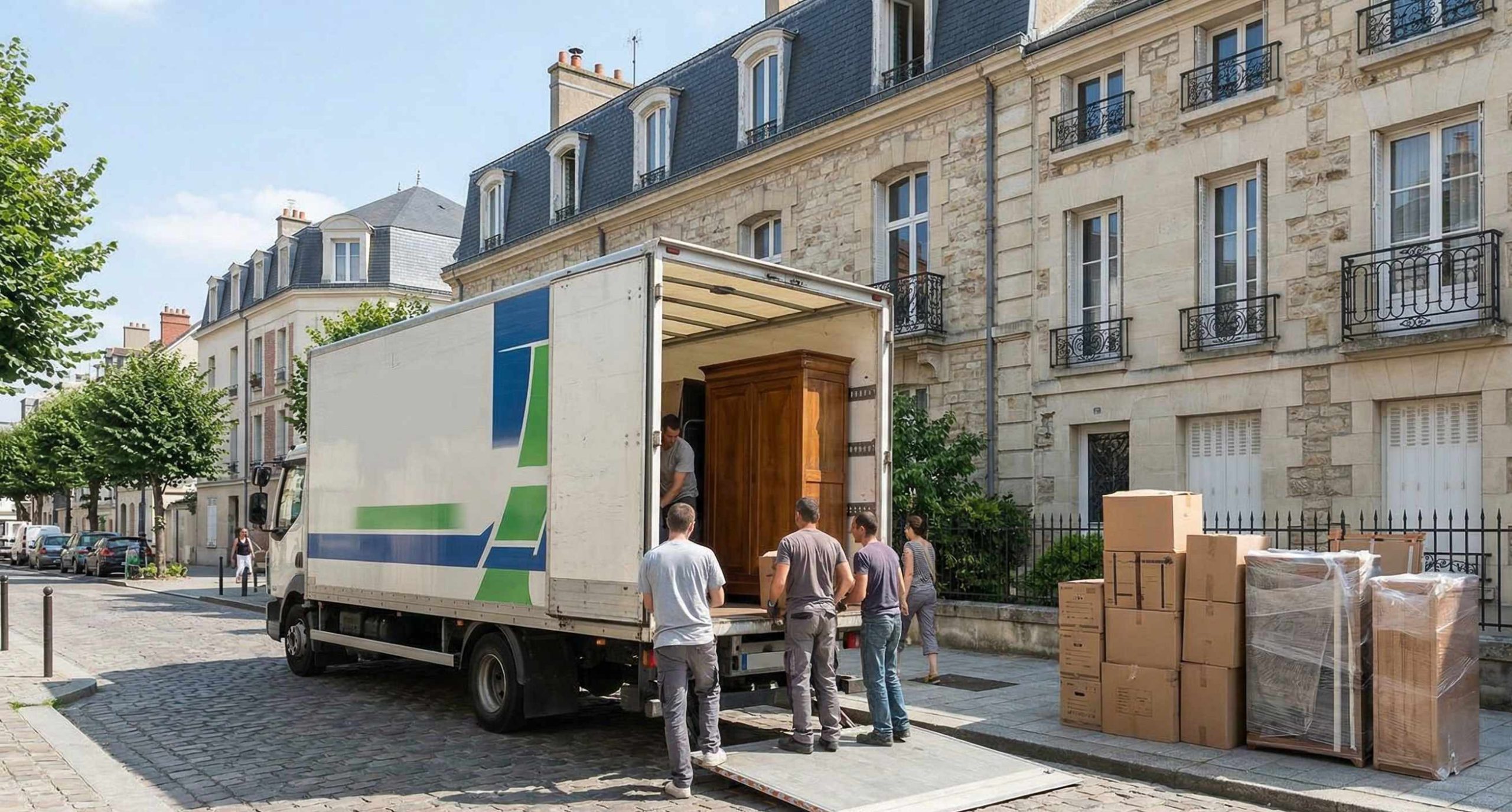 Chargement de meubles pour un déménagement de fonctionnaire à Versailles
