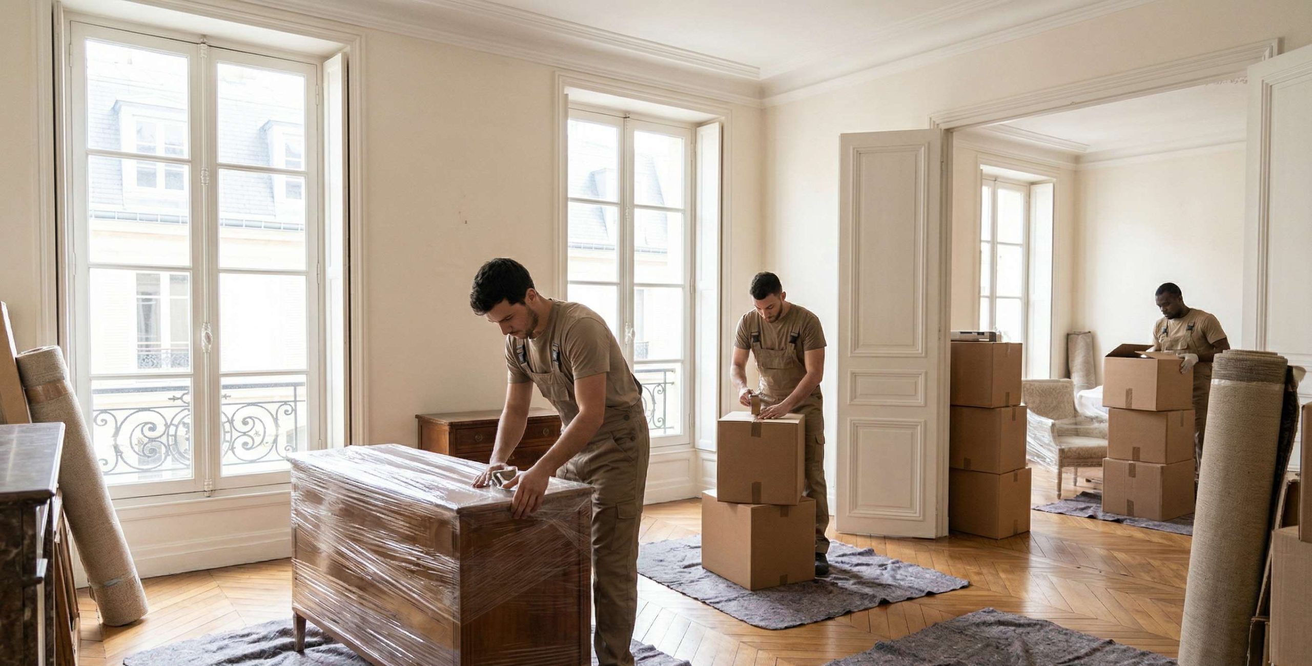 Emballage des meubles pour un déménagement de particulier à Versailles