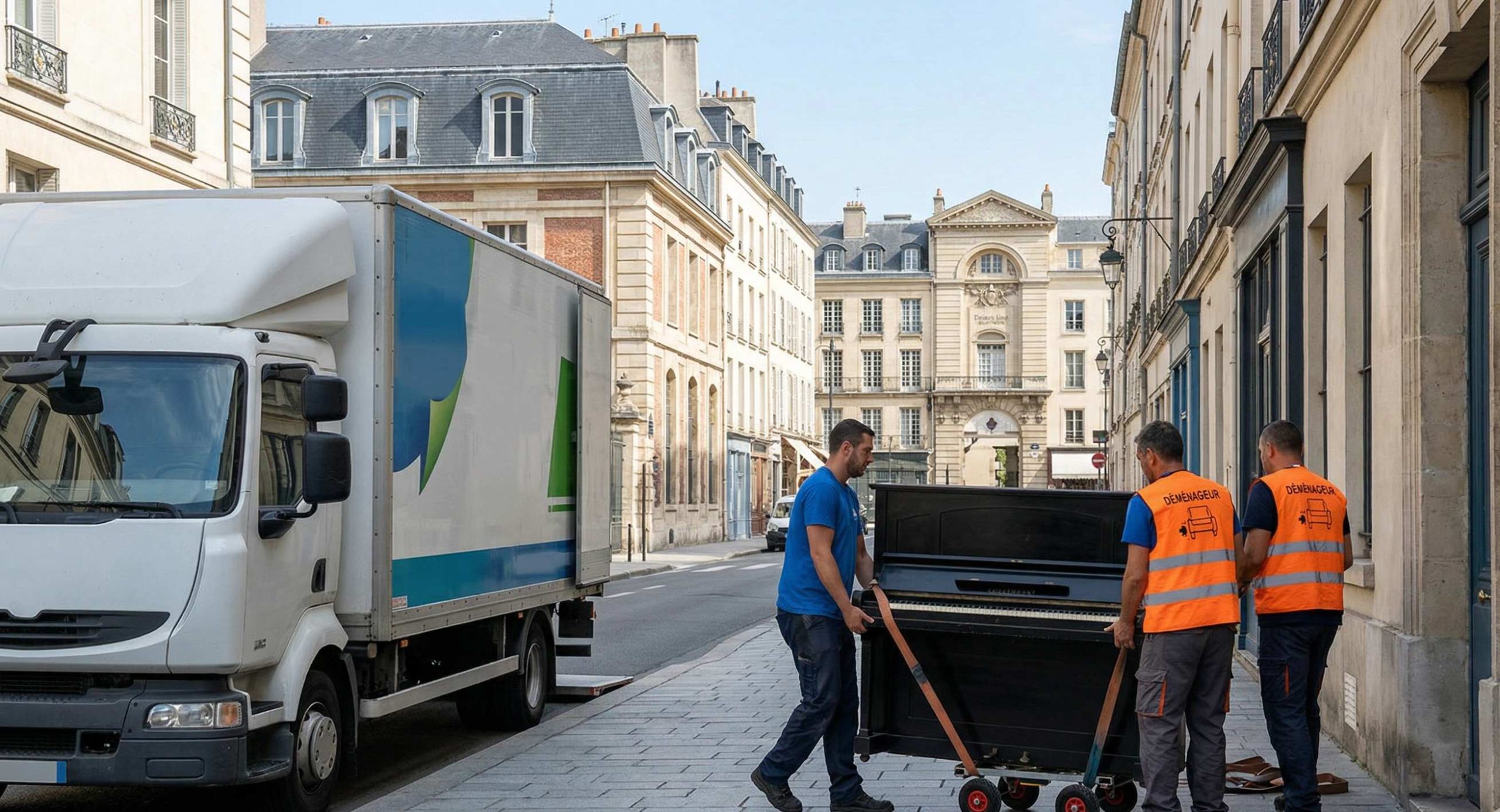 Manutention d’un piano lors d’un déménagement à Versailles