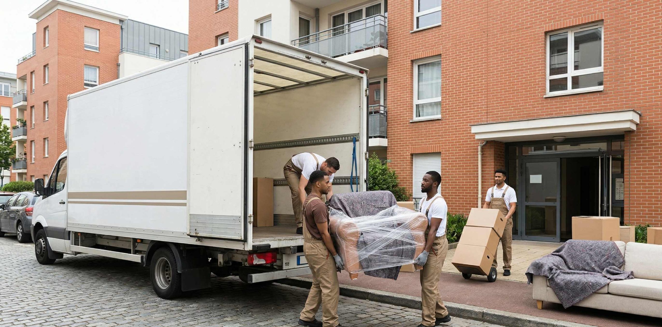 Déchargement de meubles protégés lors d’un déménagement à Trappes