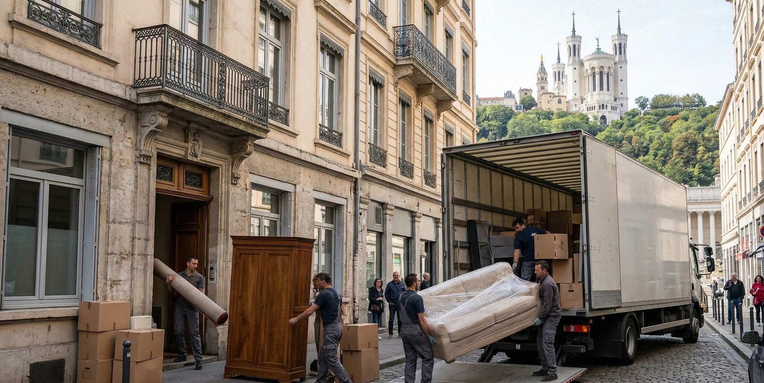 Déchargement de meubles lors d’un déménagement en Auvergne Rhône Alpes