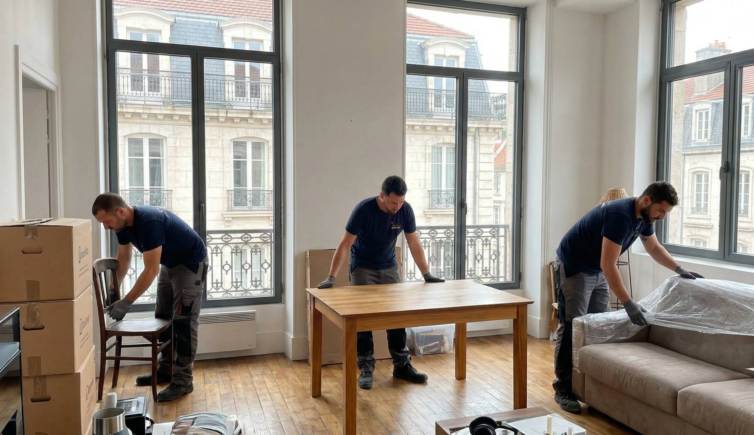 Installation de meubles dans un logement à Besançon