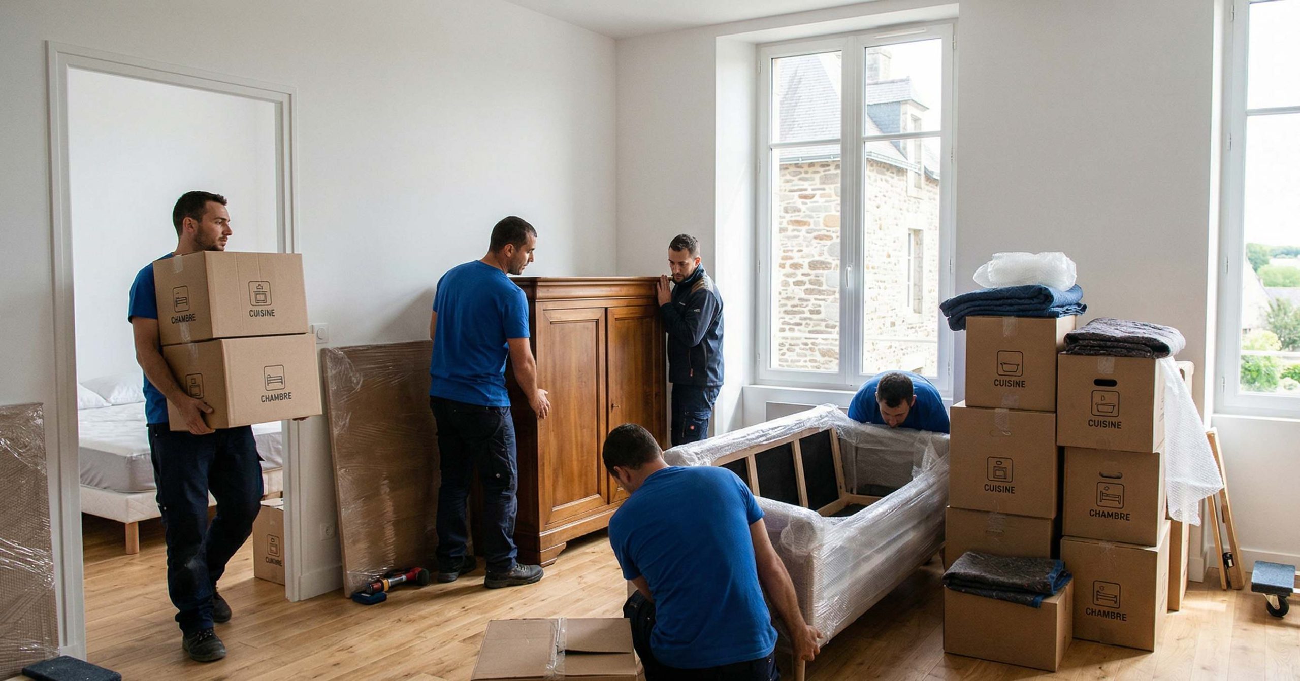 Installation de meubles dans un logement en Bretagne