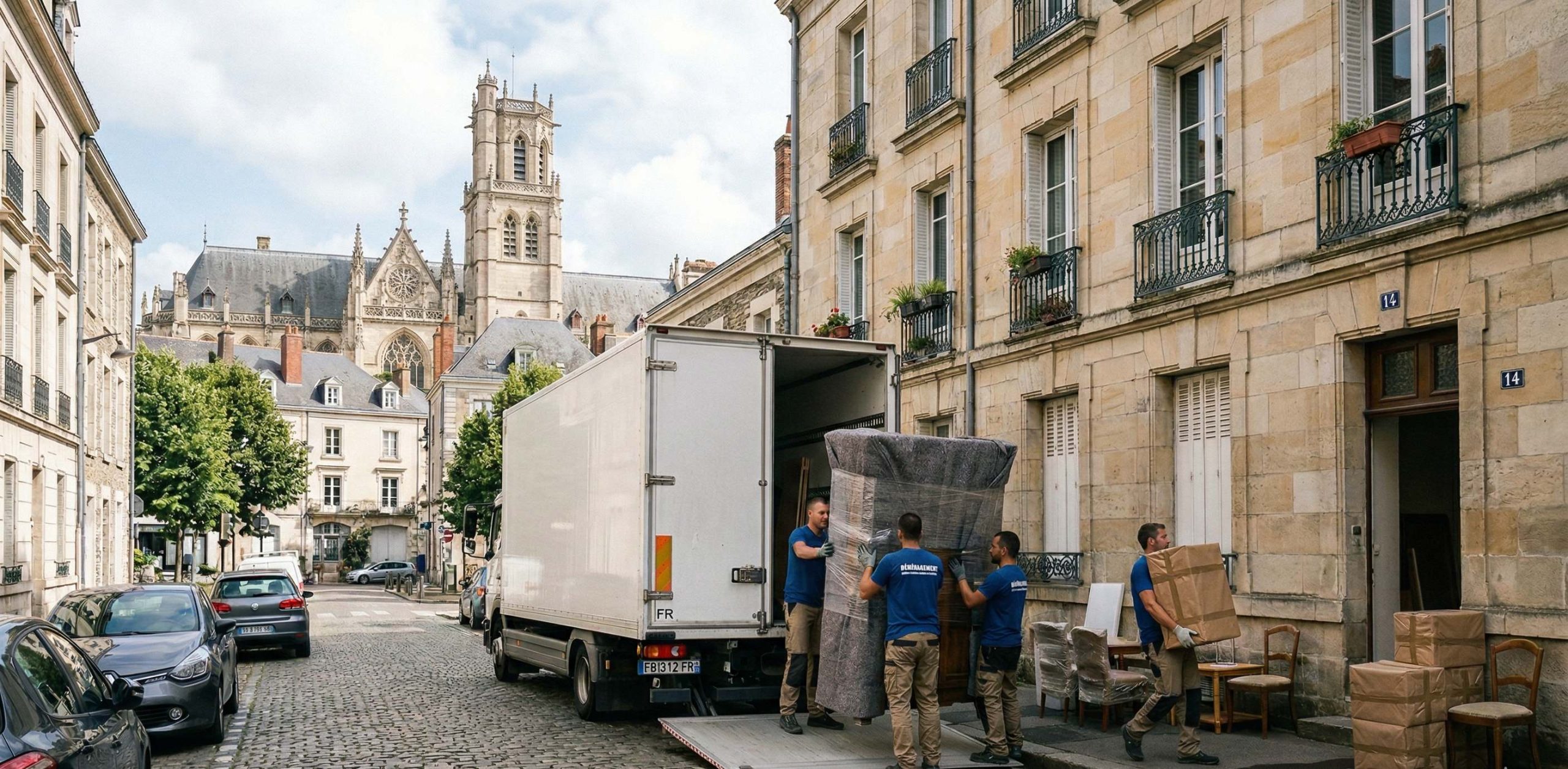 Déchargement de meubles lors d’un déménagement à Dijon