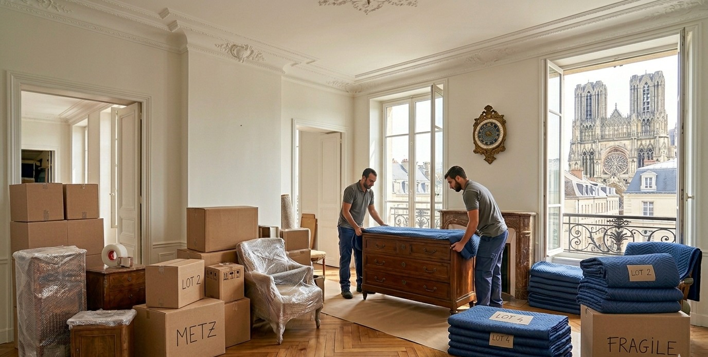 Installation de meubles dans un logement à Metz