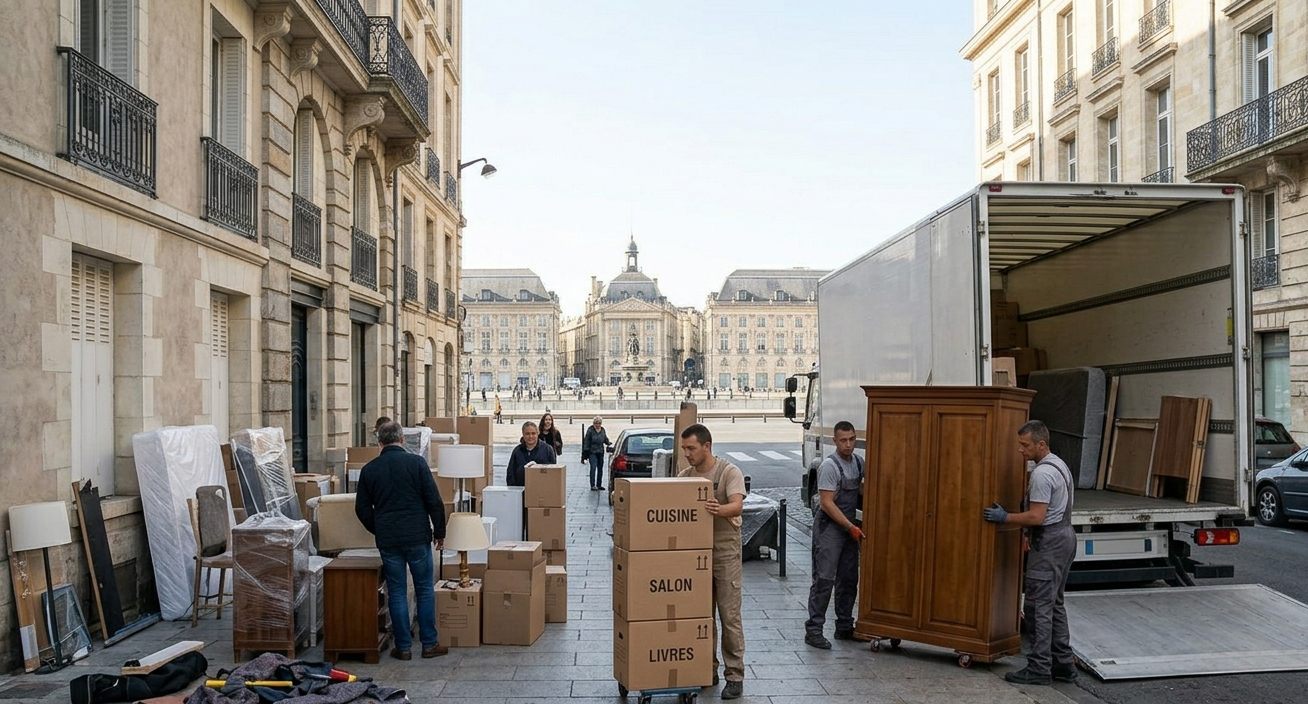 Déchargement de meubles lors d’un déménagement en Nouvelle-Aquitaine
