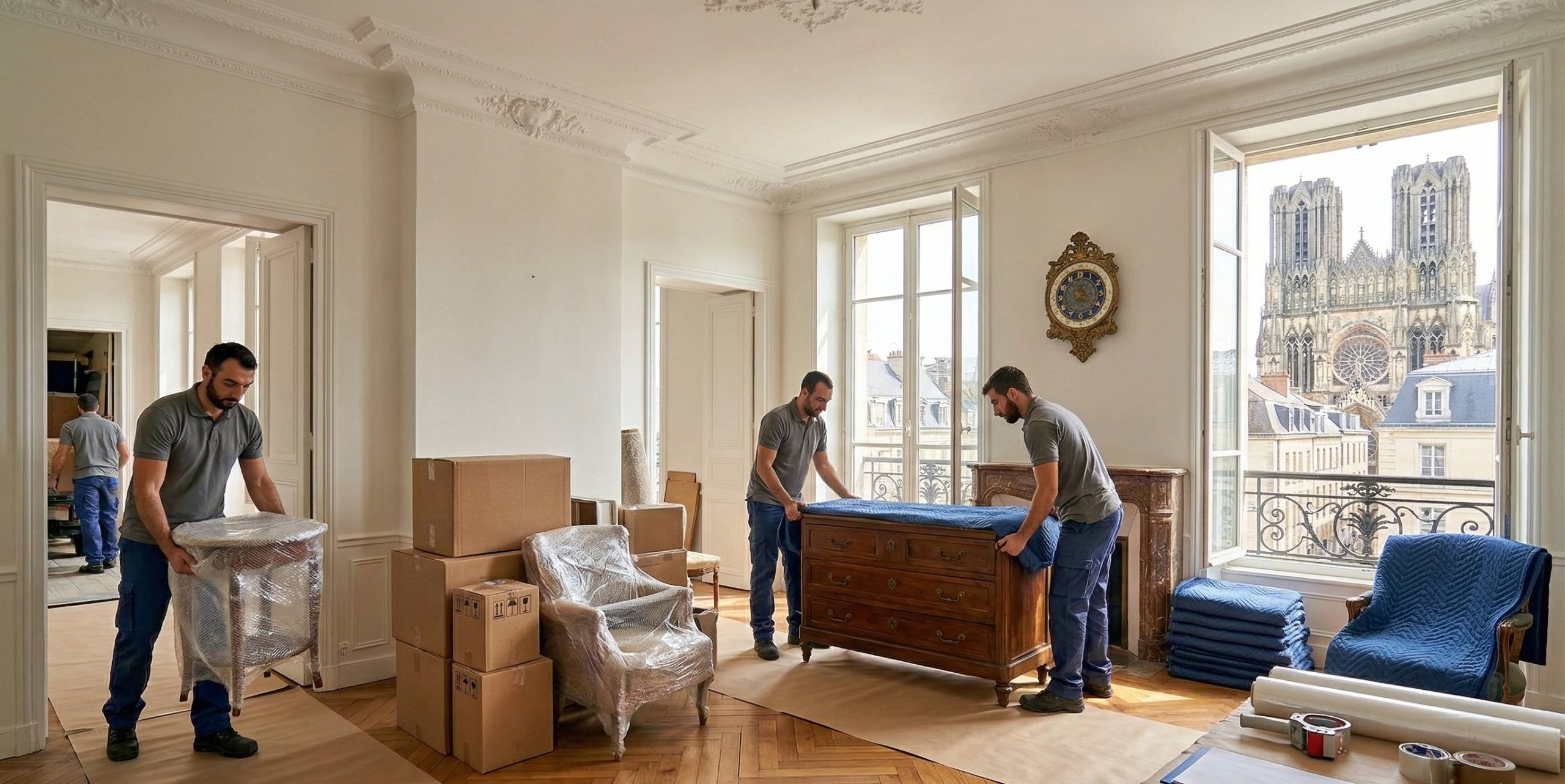 Installation de meubles dans un logement à Reims